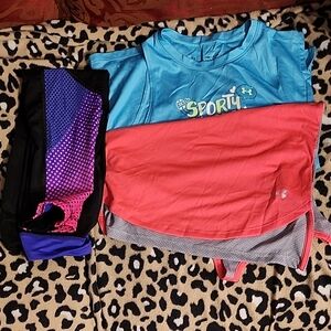 Under Armour Blue and Coral Sporty Set